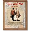 Valentines Day Gifts for Him or Her Home Desk Decor, 'You and Me' Framed Wall Art 8x10, Timeless Gift Couples - Perfect for Husband, Wife, Boyfriend,