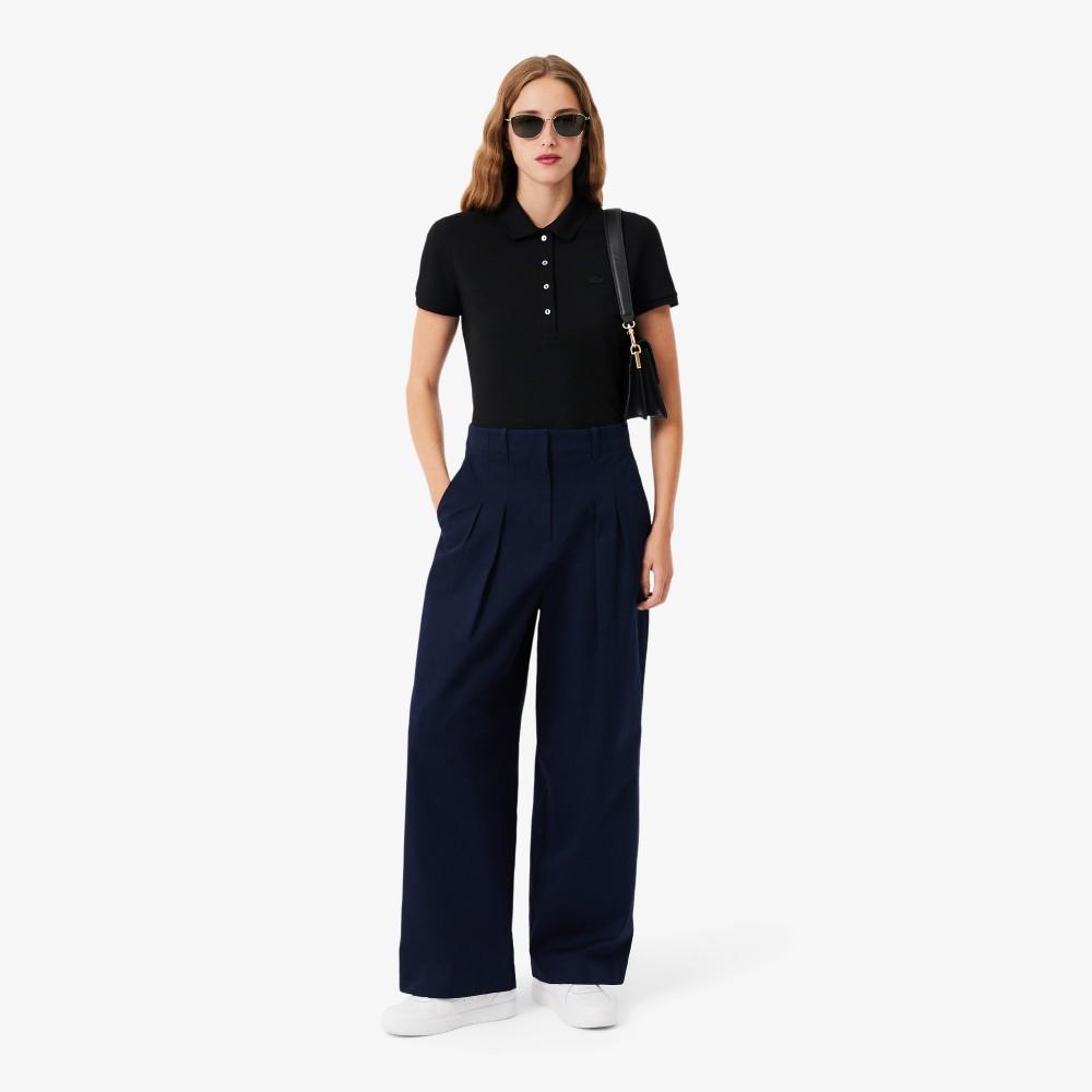 [Lacoste] Women's Slim Fit Minipiqué Polo Shirt PF5462-56G031