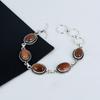 Beautiful Red Sunstone Gemstone Handmade 925 Sterling Silver Bracelet, Rose Quartz Bracelet For Wife , Unisex Bracelet Birthday Gift For Her