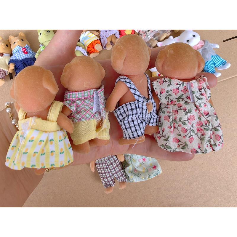 1pcs Forest Animal Family 1:12 Dollhouse Furniture Mini Rabbit Bear Dog Cat Pets Dolls Figure Toy Dolls Kids Gifts