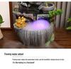 Desktop Feng Shui Rockery Water Feature with Recirculating Ball for Wealth and Luck, Perfect for Office, Living Room, or Opening Ceremony Gift.