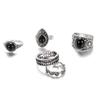 5 Stücke Vintage Hohl Tropfen Über Knuckle Frauen Stapeln Midi Ringe Set Pub Geschenk