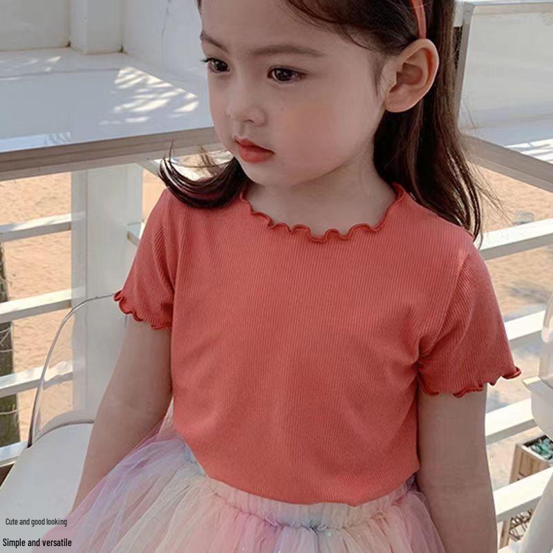 Girls' Ice Silk Short-Sleeve T-shirt & Mosquito Repellent Pants Two-Piece Set