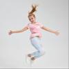Girls' Quick-Dry Yoga Sportswear T-Shirt with Sun Protection