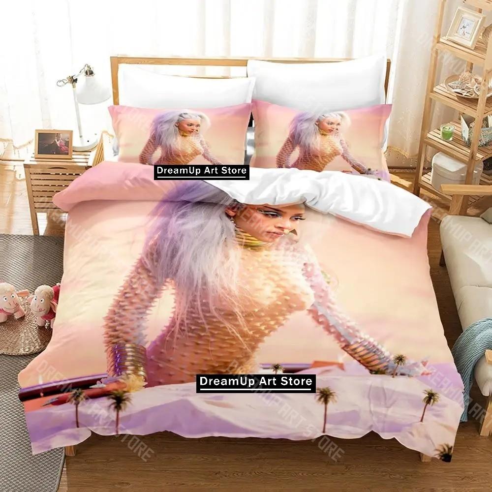 3D Printed Doja Cat Singer Bedding Set for Boys Girls Duvet Cover And Pillowcase Twin Queen King Full Single Double Sizes