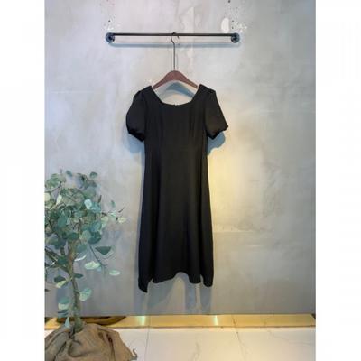 C S In The Room Daff Square neCk Puff Volume Short Sleeve dreSS In blaCk