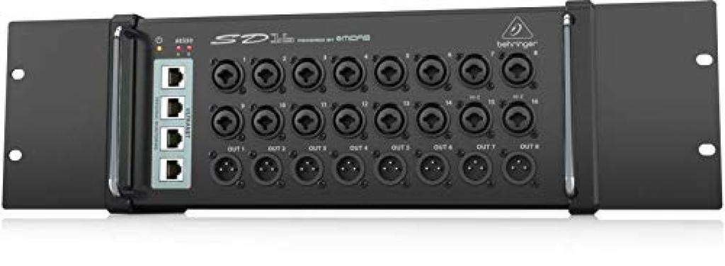 Behringer SD16 Stage 16 AES50 X32 Featuring 16 XLR Combo ULTRANET Rack Mountable Box, In/8 Out, Connectivity, Compatible, MIDAS-designed Preamps,
