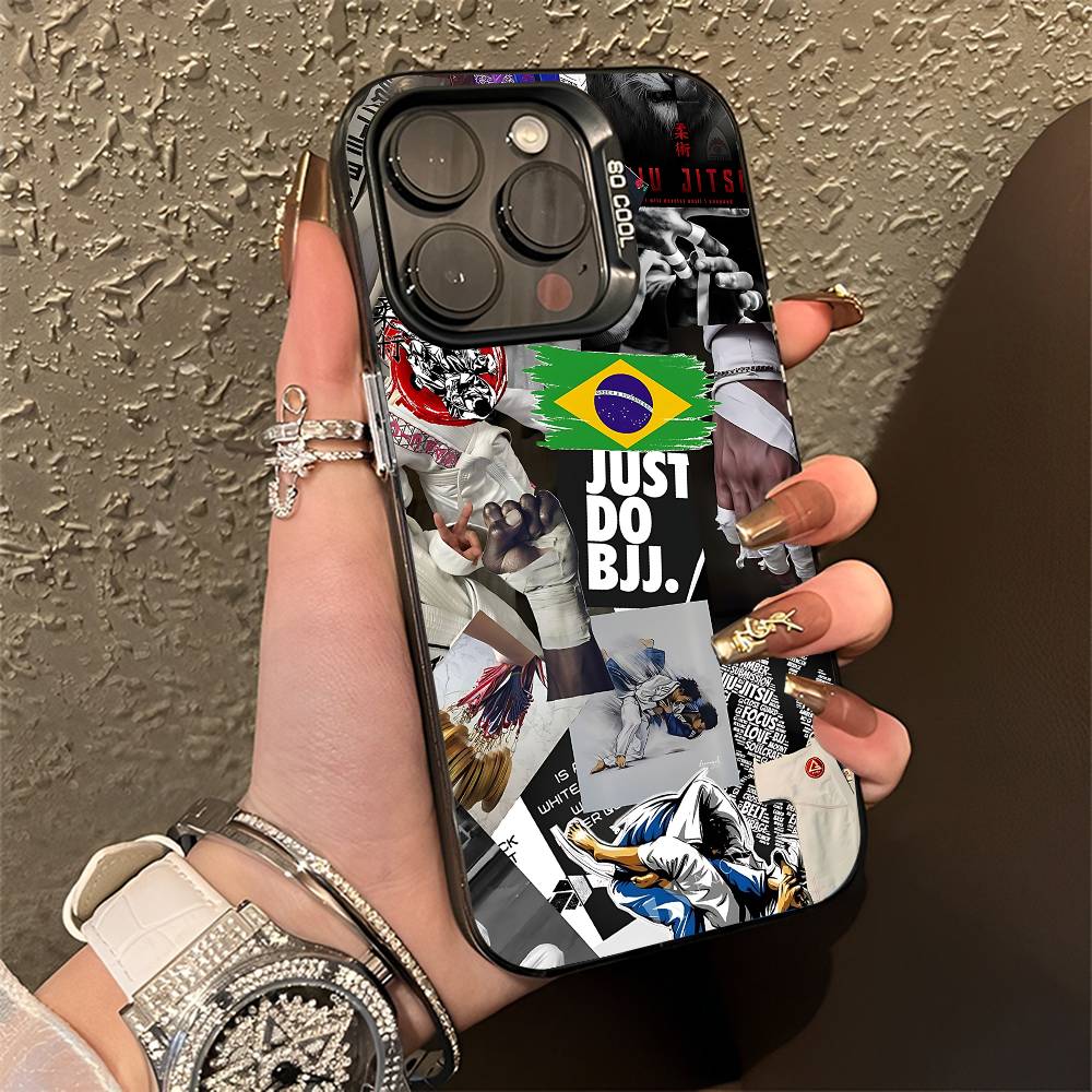 

Brazilian Jiu Jitsu BJJ Phone Case For iPhone 15,17,11,14,13,16,12,E,Max,Plus,Air,Pro,Mini Black Matte Cover iPhone13PROMAX