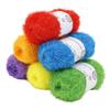 6 Pcs Shiny Yarn Multi Color Soft Cotton Glitter Sparkle Yarn with Stainless Steel Crochet Hook for Knitting Crafting