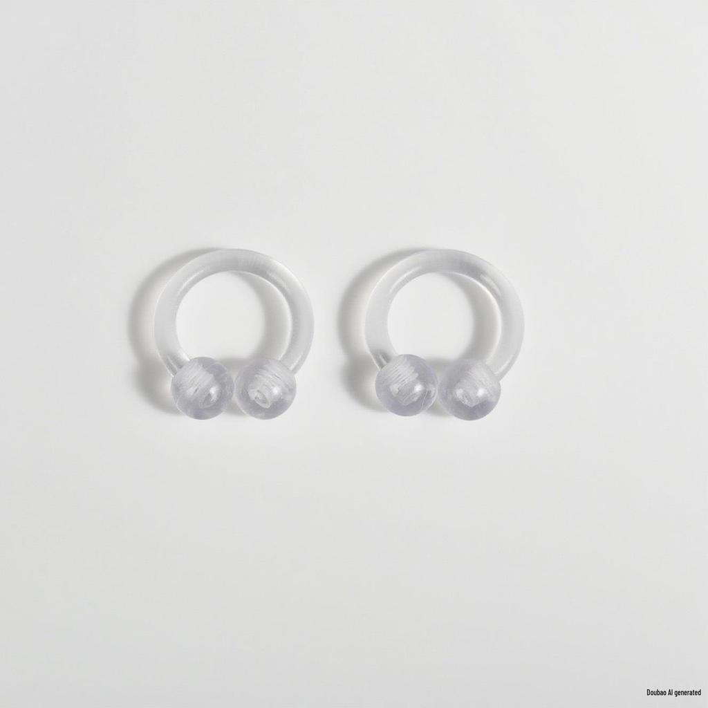 Transparent Soft Rod C-Ring: Nose, Lip, Nipple, and Cartilage Piercing Jewelry.