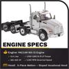 DIECAST MASTERS Maßstab 1/50 Kenworth T880 SBFA Tandem-Zugmaschine mit Schubachse in Metallic-Weiß (71058)