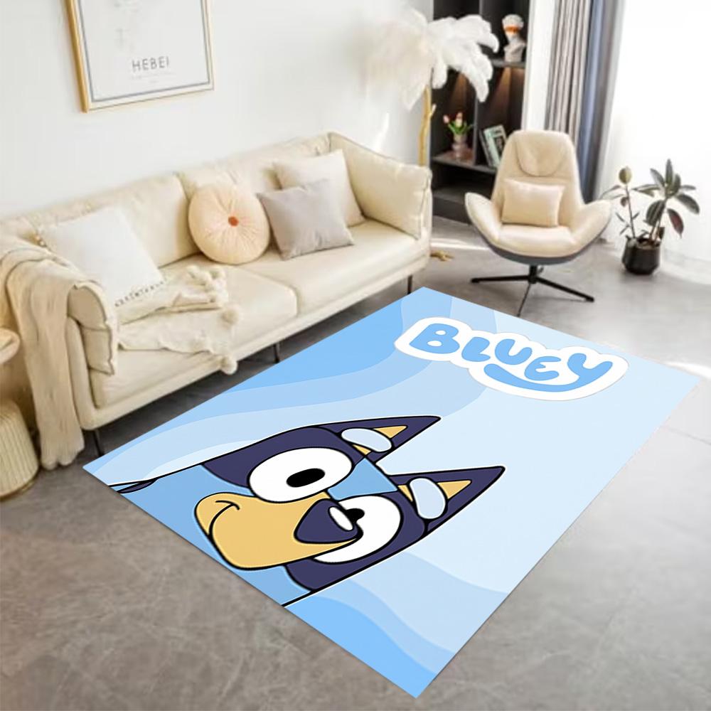 Bluey's Adventure Carpet Suitable for Dining Room Outdoor Living Rooms Dormitory Anti-slip Rug Anime Office Decor Perfect Gift for Friends & Family