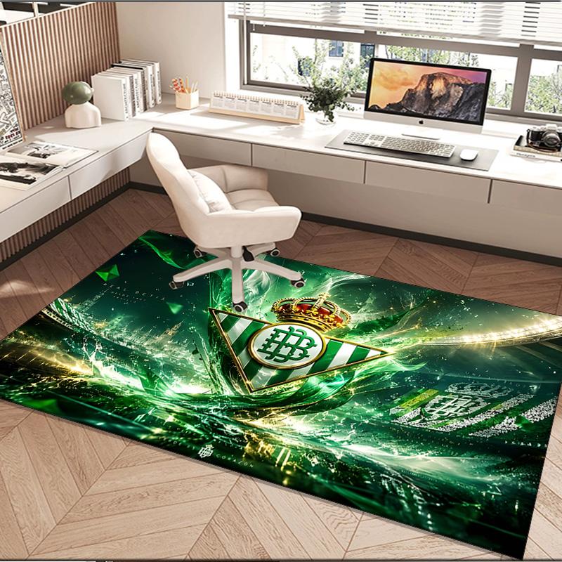 1PC rug Real Betis Crest Artwork Carpet, Chair Rug,Area Rug for Office Bedroom living rooms bedroom, Doormat decor Christmas fan gifts