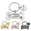 Custom Pet ID Tags with Free Engraving, Bone-Shaped Anti-Lost Name Plates for Dogs and Cats