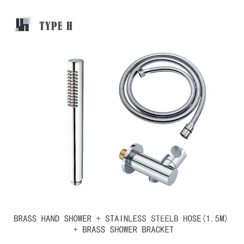 Brass Handheld Shower Head Replacement Showerhead for Bathroom Showering System Contemporary Square Round Oval Polished Chrome