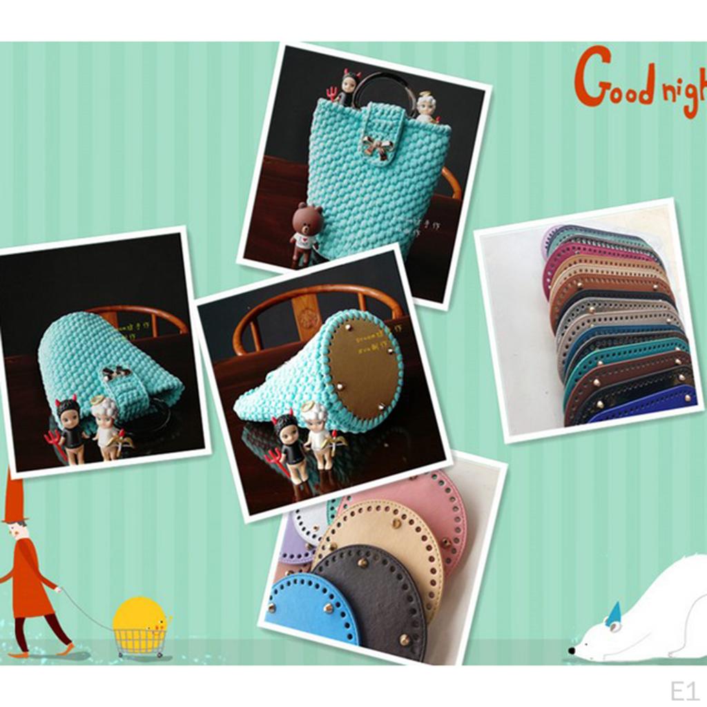 Insert Bottom 60 Holes for Crocheting, Base, Bag Bottom, with Rivets Handbags