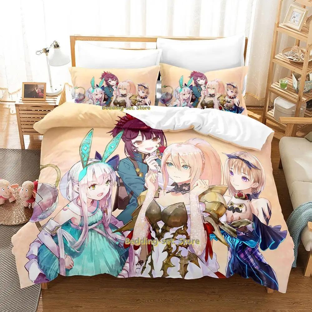 New Atelier Sophie Bedding Set Cartoon Anime three-piece set Adult Kid Bedroom Duvetcover Sets queen bedding set