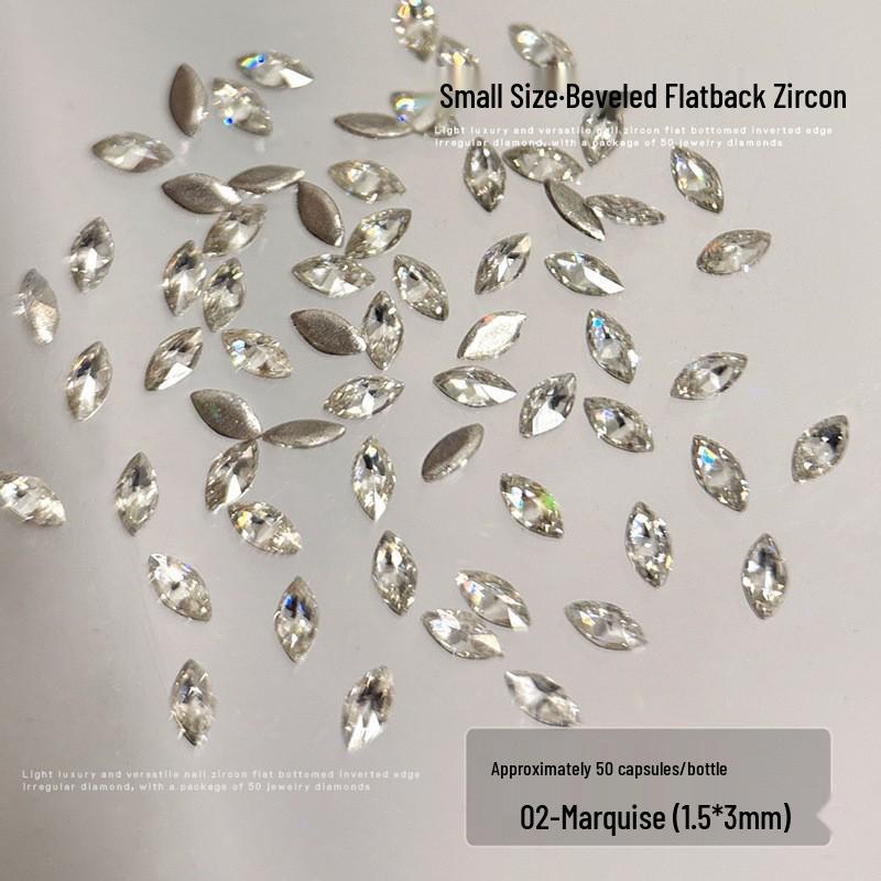 Black Swan Cubic Zirconia Rhinestone Nail Art Decorations