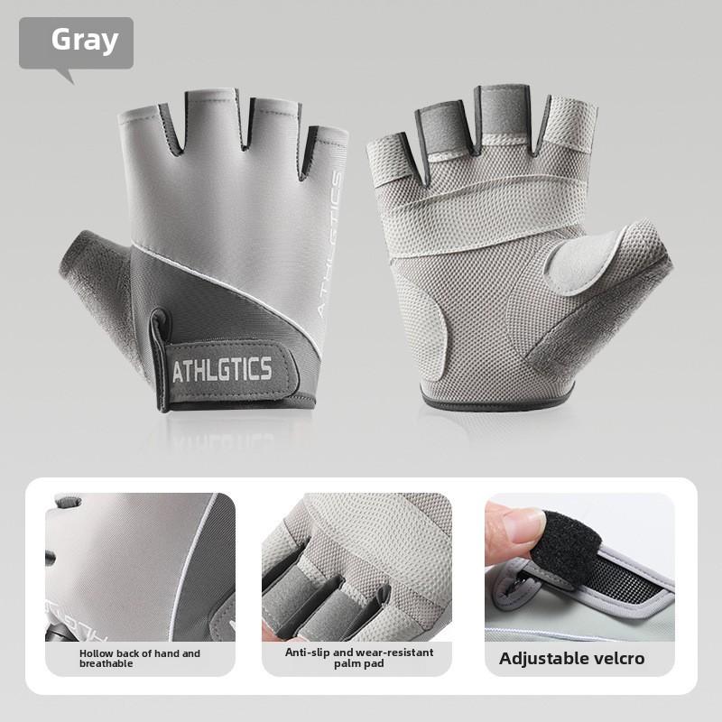 1 Paar Atmungsaktive Radhandschuhe Workout Fitnesshandschuhe für Männer Frauen Gewichtheben Fingerlose Handschuhe Training Übung Fitness