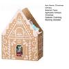 Christmas Gingerbread House Gift Box Small Christmas Candy Boxes for Cookies Chocolates Treats 3D House Shaped Paper Box for Holiday Party Favors