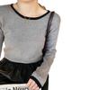 Base Knitted Sweater for Women Autumn and Winter Round Neck T-shirt Top Versatile Slim Sweater
