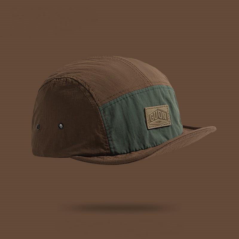 

Мужская бейсболка в стиле ретро, весна/лето, тонкая солнцезащитная шляпа с мягкими полями, индивидуальная вышивка, уличная кепка с козырьком Adjustable темно-коричневого