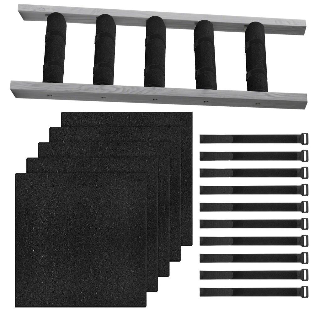 5Pcs Ladder Liner With Adjustable Strap Anti-Slip Pad Double-Layer Liner Fasteners Foam Pads For Home Improvement