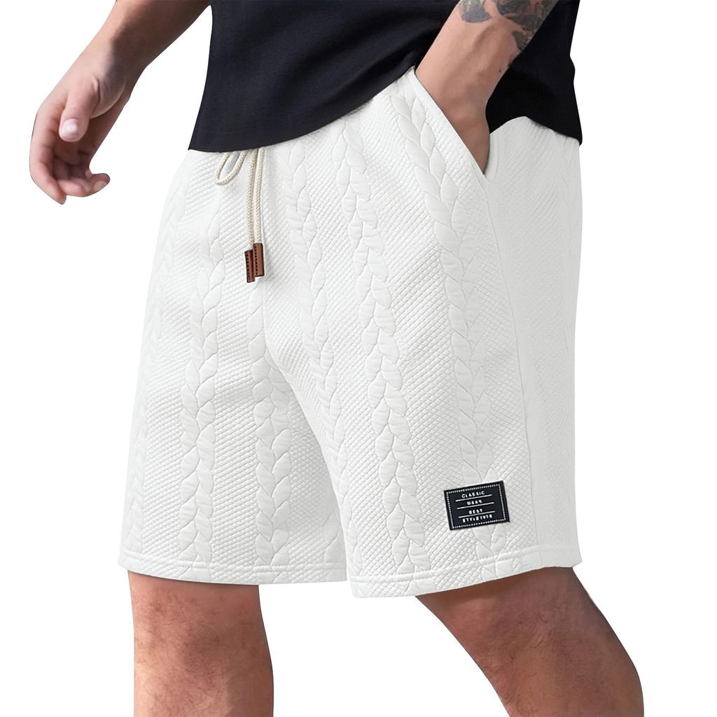 Men's Summer Casual Shorts Men's Fashion Sports Textured Shorts