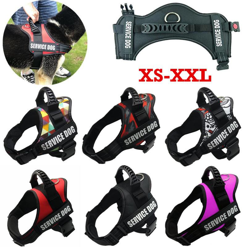 Buy Dogs Reflective Service Dog Vest Harness With Hook and Loop Straps