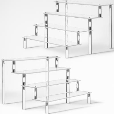 1-5 Stufen Acryl Displayständer Transparentes Display Erhöher Regal für Cupcake Parfüm Puppe Deko Organizer Amiibo Funko POP Figuren DC05