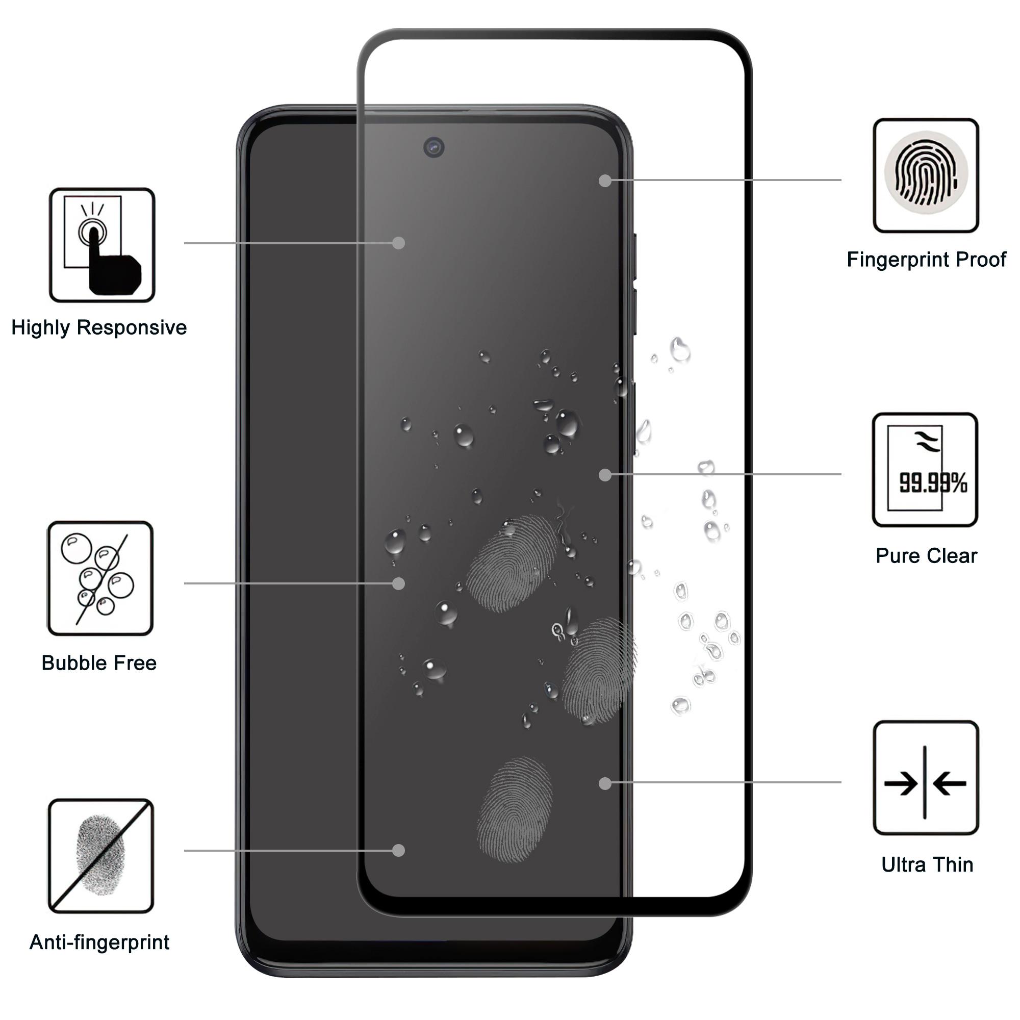 

For Motorola Moto G56 5G AGC Glass Screen Protector Full Glue Black Edge Tempered Glass As Shown A