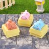   4Pcs/set Cartoon Animal Miniatures Diy Resin Ornament Fairy Garden Decoration Moss Terrarium Micro Landscape  