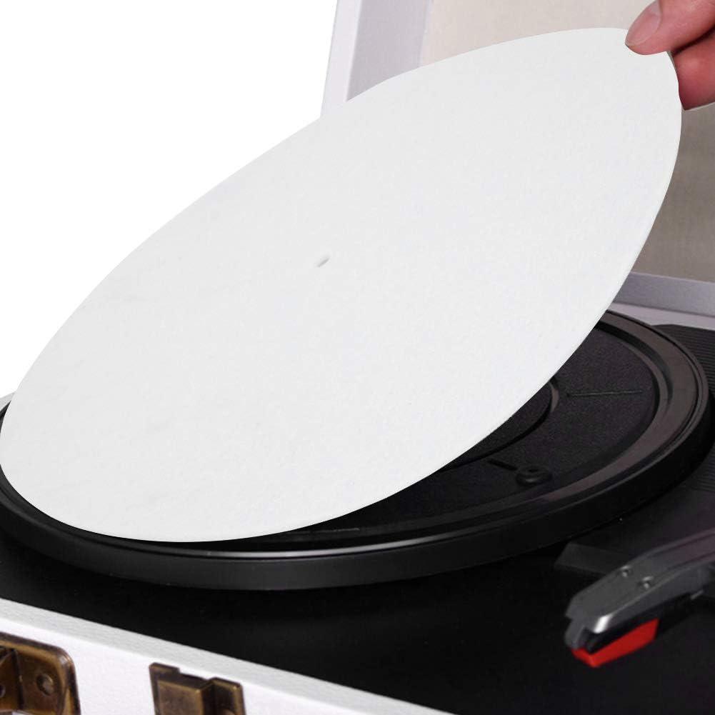 12-Zoll, 2-mm Plattenteller-Anti-Rutsch-Matte, Wollmatte, Stoßabsorbierende Plattenmatte für LP-Vinyl-Schallplatten und Plattenspieler