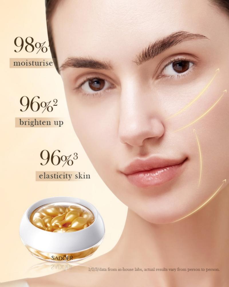 30pcs/box SADOER Snail Rose Capsule Essence Lotion for Moisturizing Repairing Hydrating Brighten Skin