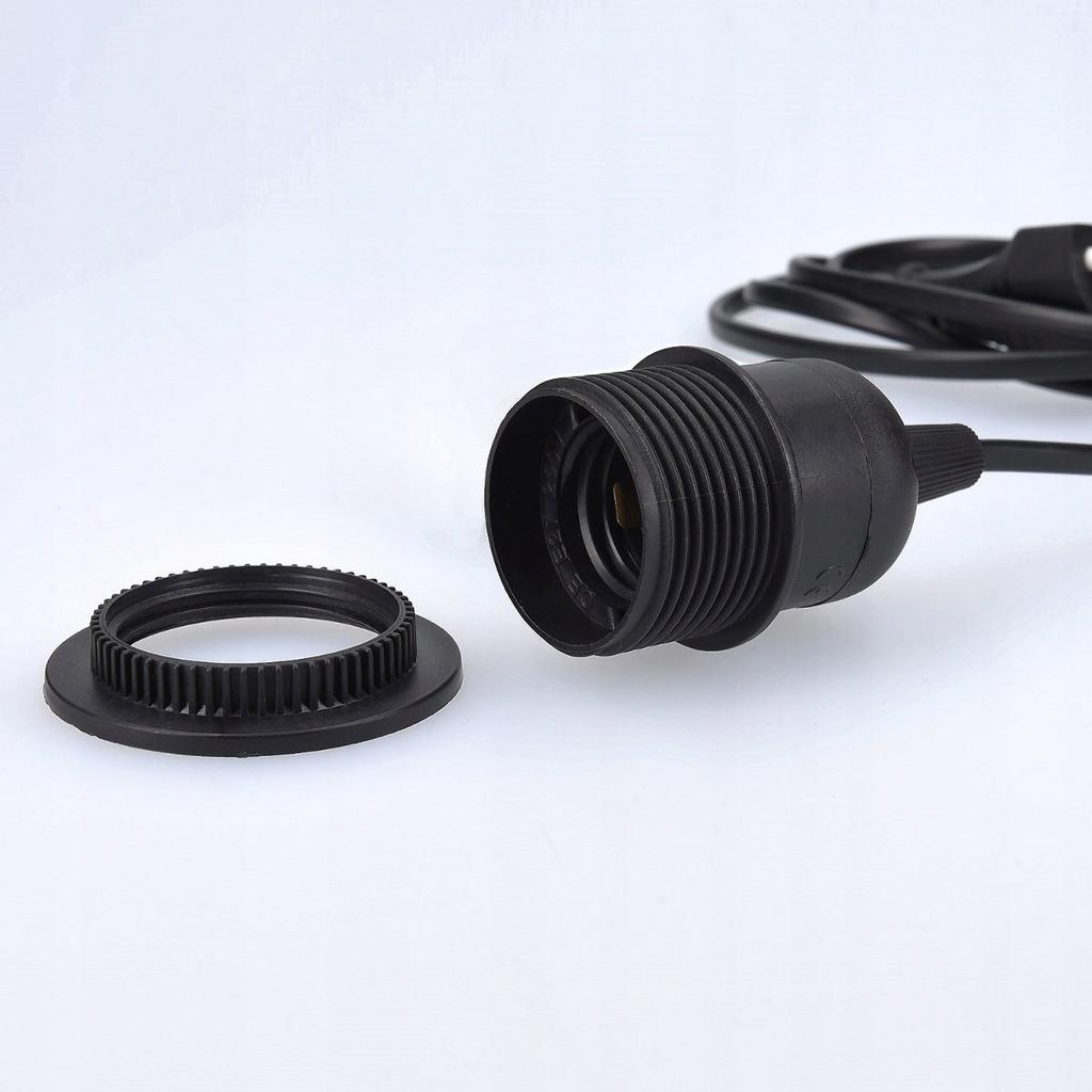 Cable with switch for the lamp Black E27 bulb holder with switch set