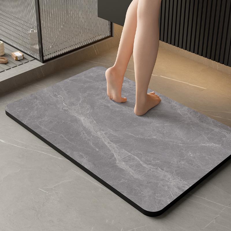 Non-Slip Diatomaceous Earth Quick-Dry Bathroom Mat – Water Absorbent, Anti-Fall, Minimalist Design for Home Use