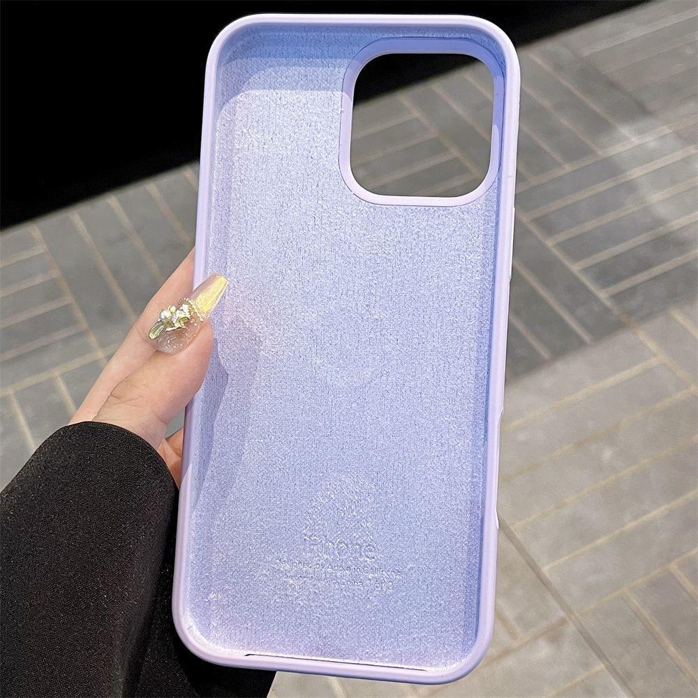 Flytende silikon fullt dekket myk gel gummi Støtsikker telefonveske For iPhone 16Pro 16 15 14 13 12 11 Pro Max 16Plus 15Pro beskyttelsesdeksel