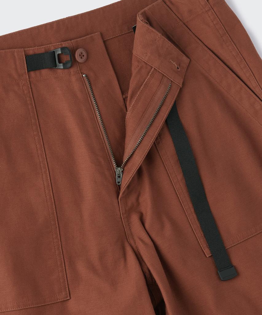MUSINSA STANDARD Back Satin Wide Belted Fatigue Pants [Brick Red]