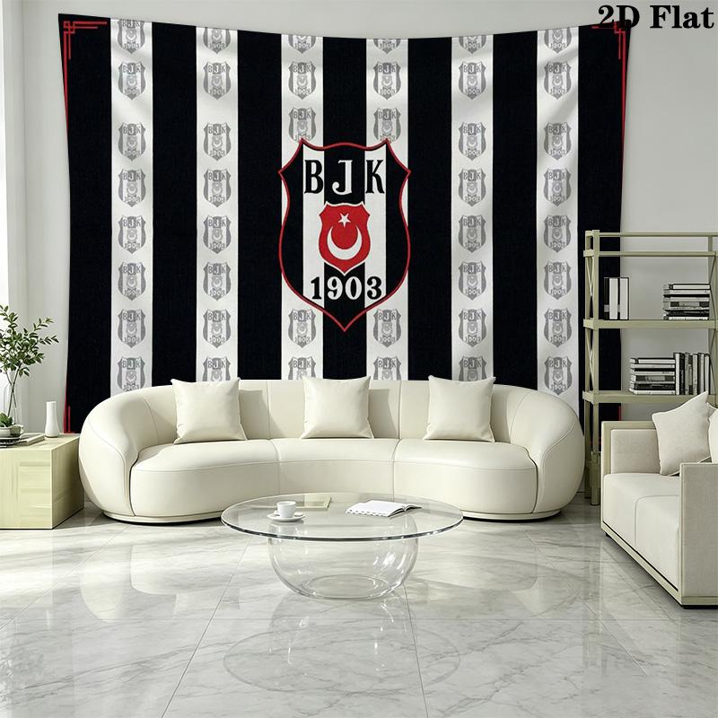 Beşiktaş Wall Tapestry Aesthetic Wall Hanging Printed Fabric Blanket Decorative Tapestries for Bedroom Living Room Home Decor