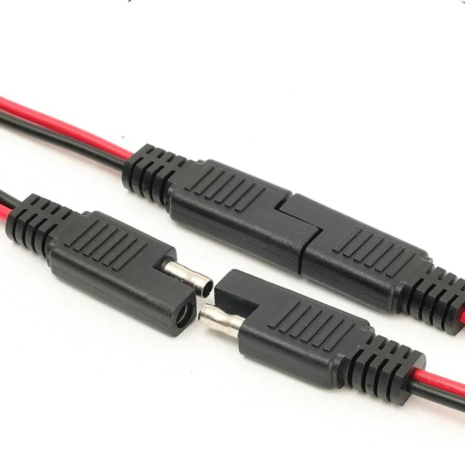 QXNY 2PCS SAE Connector Extension Cable SAE Quick Connector Disconnect Plug SAE Power Automotive Extension Cable Solar PanelWire