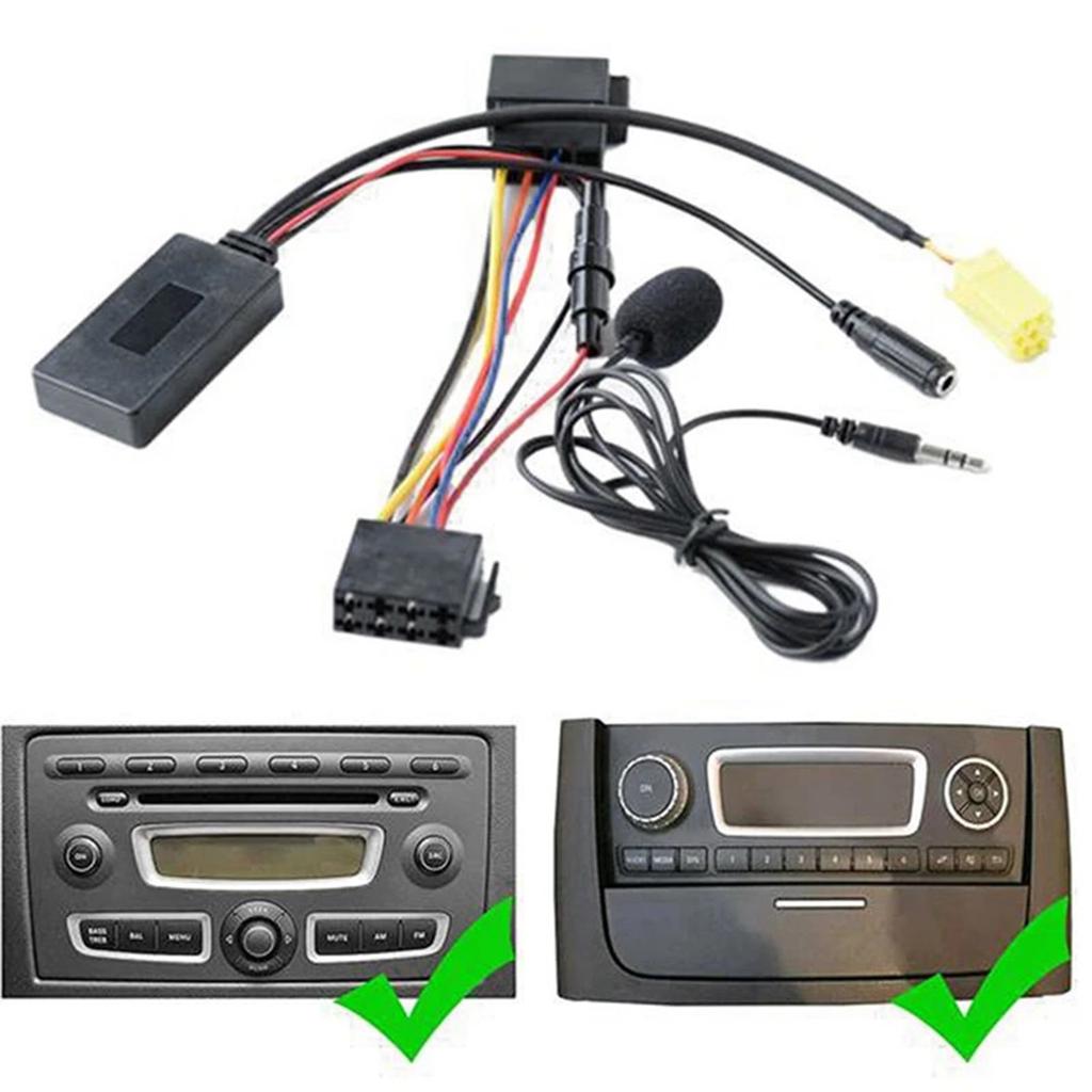 Handfree Stereo Adapter Cable Suitable For Car Radios Music Playback Featuring Built In Microphone&Wireless Connectivity