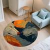 Sky Wolf,Round Area Rug,Carpet Rug for Living Room Bedroom Sofa Playroom Decor,Non-slip Floor Mat