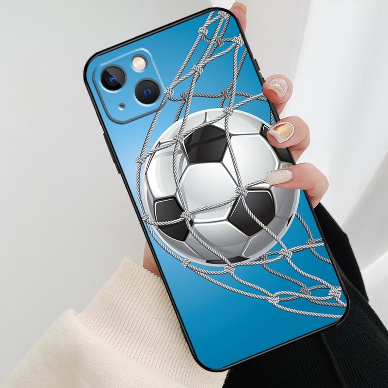 Football Soccer Ball Phone Case For iPhone 17 Pro Max 14 13 12 11 15 16 Pro Max mini 15 16 Plus 16e 17 Air Cover