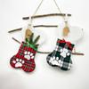 Reusable Dog Bone Shape Candy Bag Creative New Year Gift Bag Xmas Ornament Christmas Socks  Home