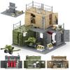 World War 2 WW2 Army Military Soldiers SWAT Container Weapon Cannon Base Model Building Blocks Bricks Children's Toys Gift