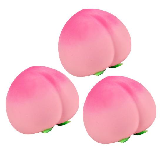 1/2/3Pcs Fake Juicy Peach Squeeze Toy Slow Rising Stress Relief Simulated Fruit Stress Ball Sensory Fidget Toy