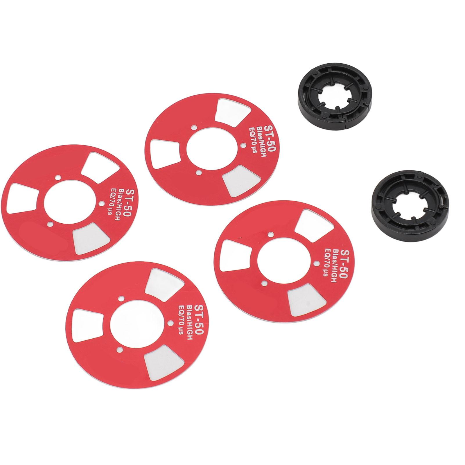 

DIY Катушка к катушке Кассета Ретро Пустая Металлическая Катушка Кассетная Лента с 4 Катушками 2 Колеса для Записи Музыки Красный красный