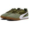 Puma King Comfortable Lightweight TT (Rubber Studs) Artificial Turf Soccer Shoes Unisex Soccer Shoes Olive-Green 107349-03