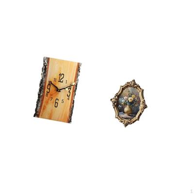 Simulated Tree Stump Wall Clock with Arabic Numerals And Silent Movement Combined Vintage Resin