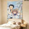 A Silent Voice Wall Tapestry Aesthetic Wall Hanging Printed Fabric Blanket Decorative Tapestries For Bedroom Living Room Home Decor